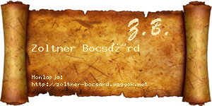 Zoltner Bocsárd névjegykártya